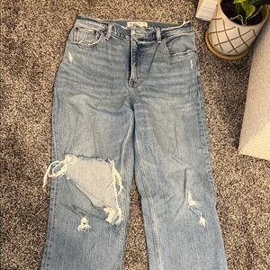 Distressed Light Blue Jeans